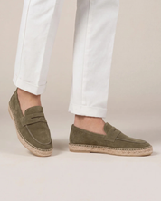 Olive Suède Riviera Espadrille