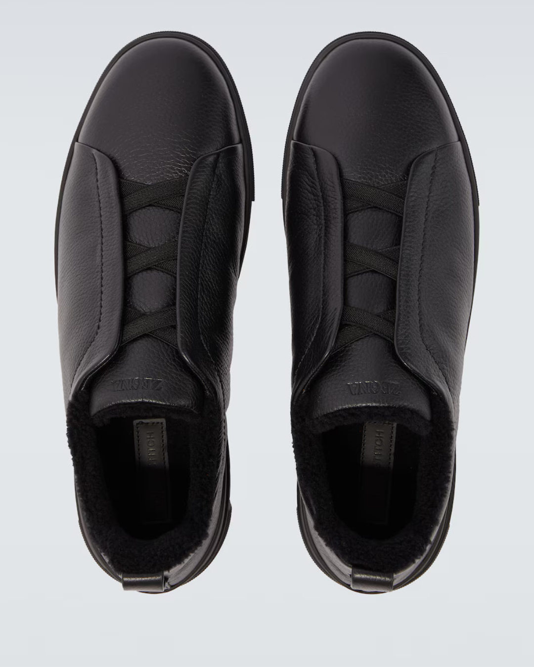 Sneakers Trible — Black Shearling-Lined
