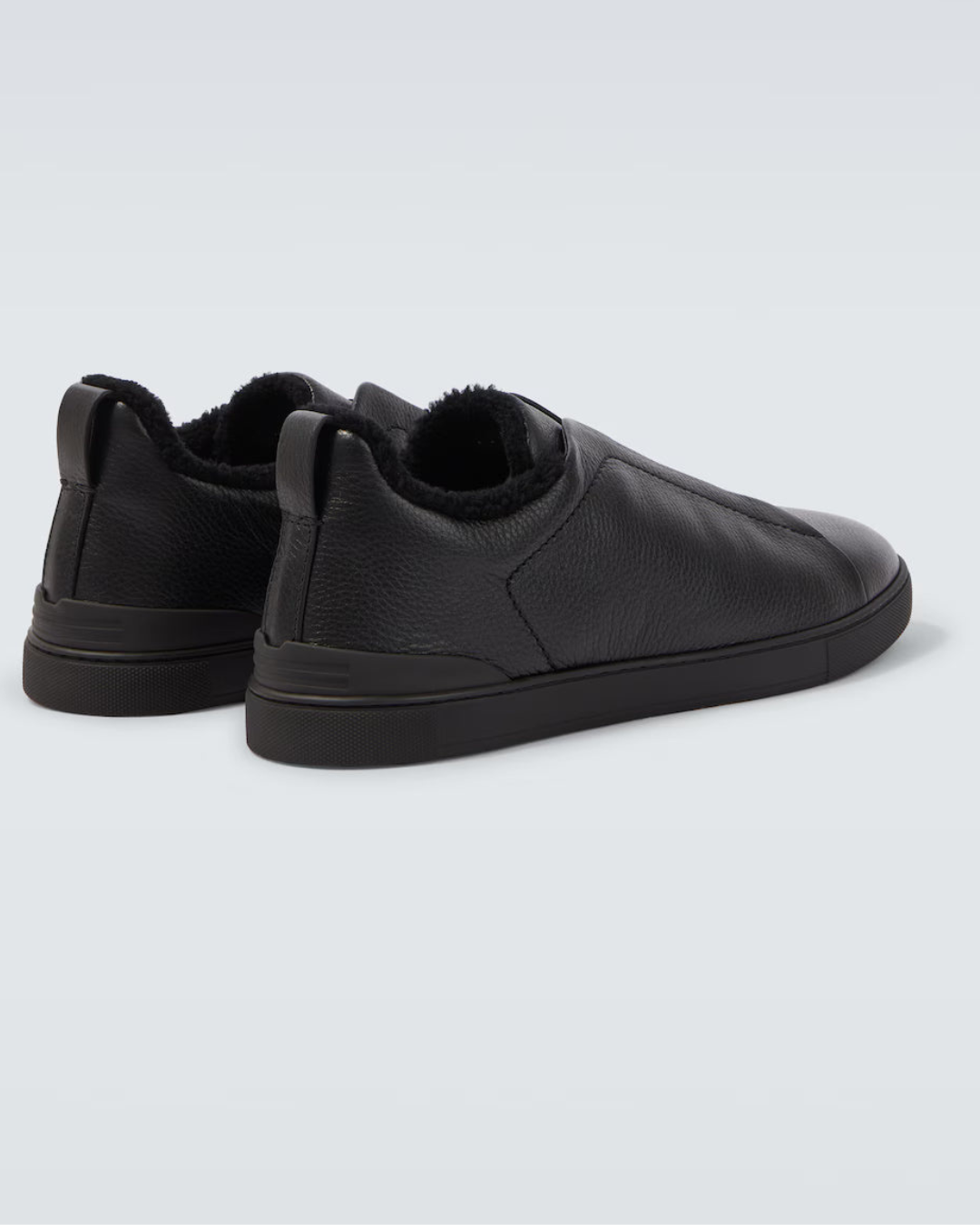Sneakers Trible — Black Shearling-Lined