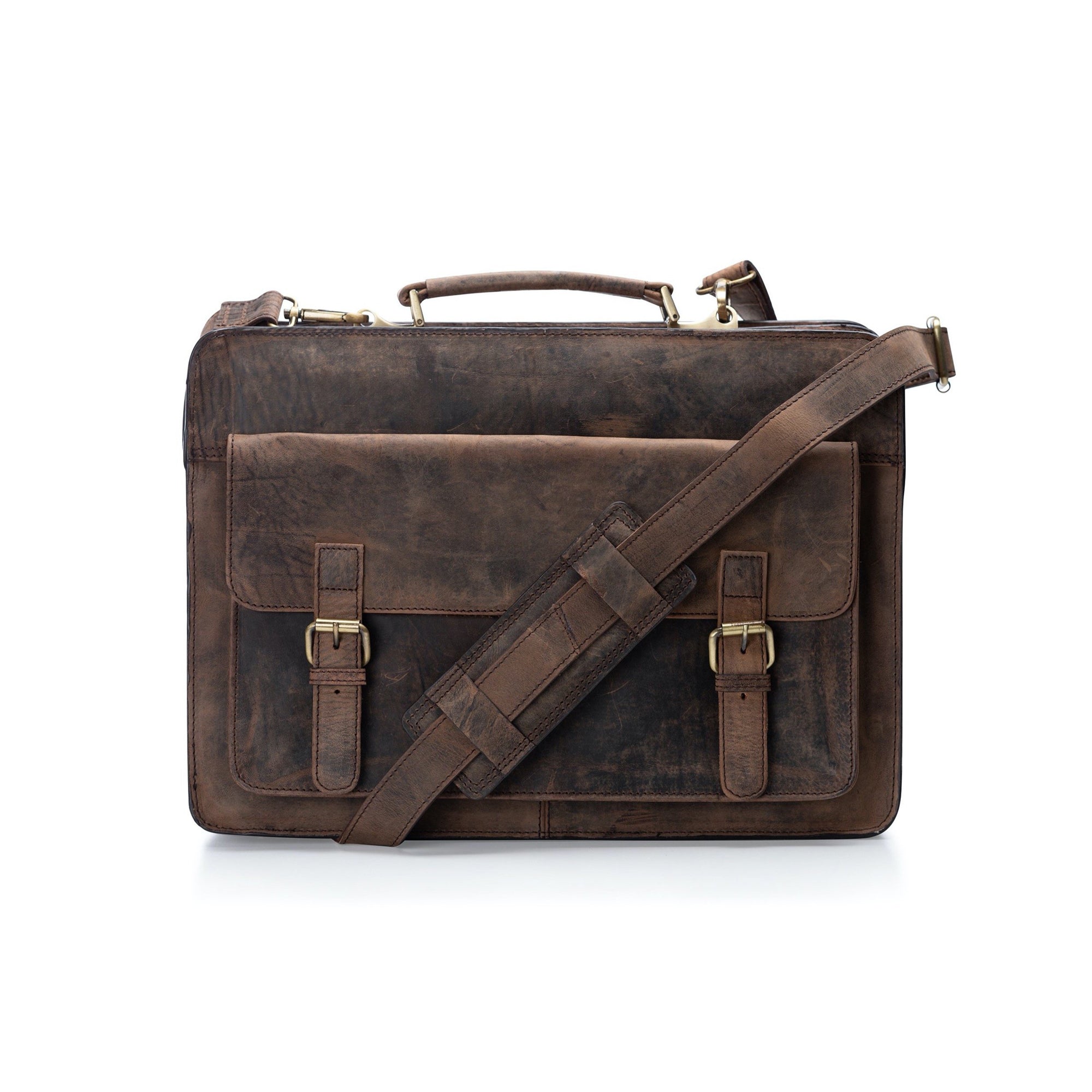 Parker Leather Mens Briefcase