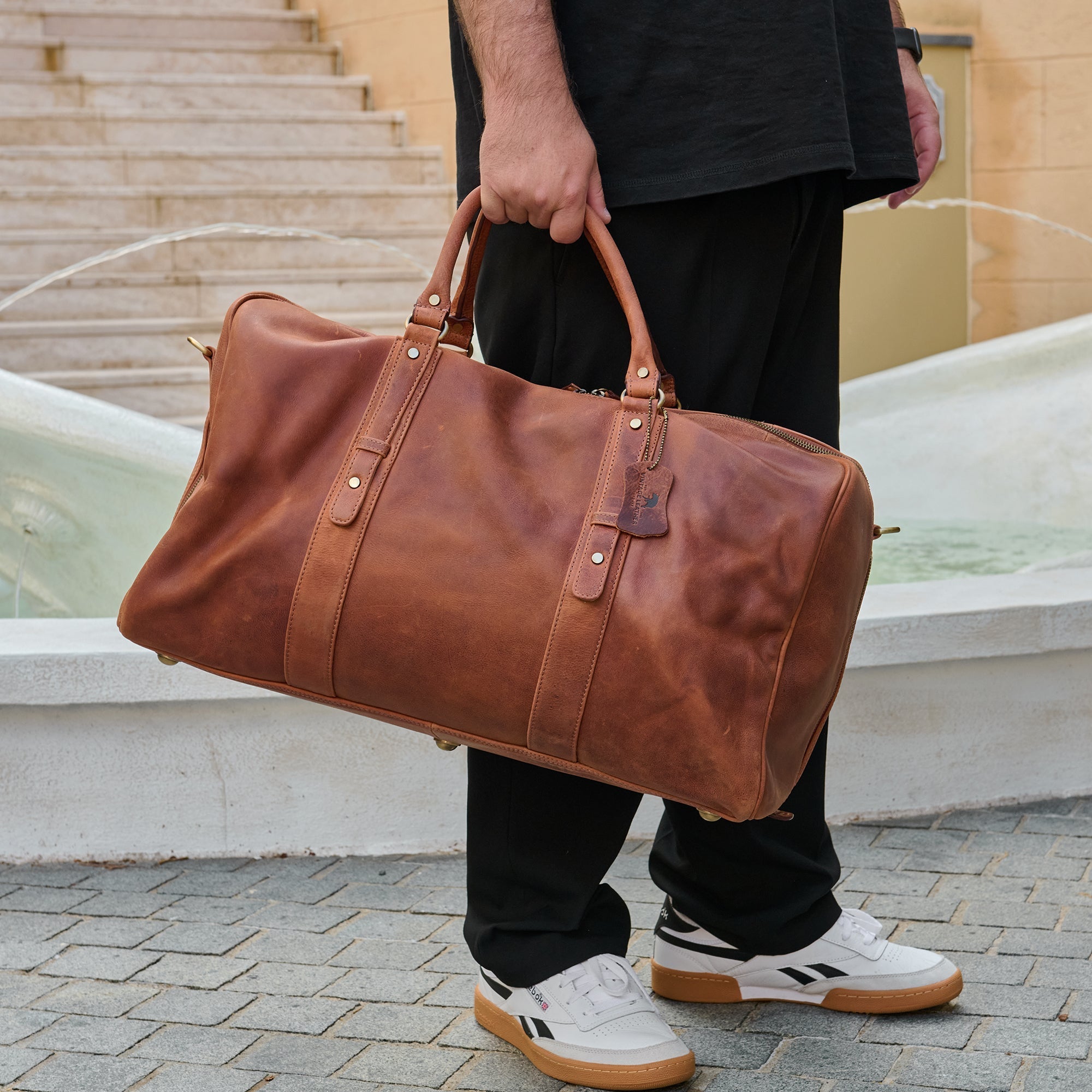Leather Duffle Bag Monarch