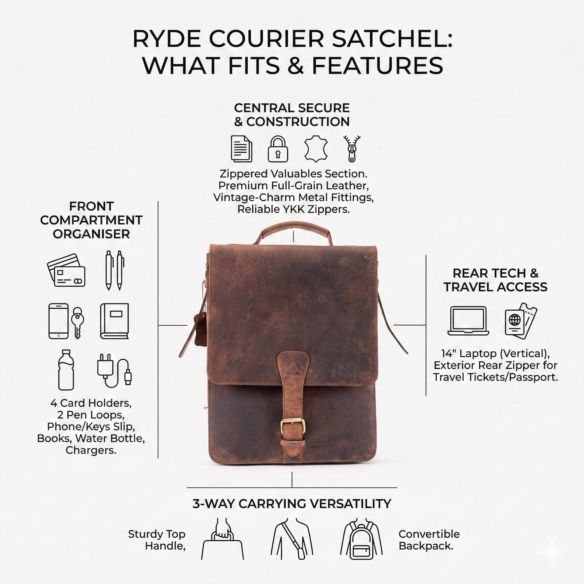 Ryder Courier Satchel