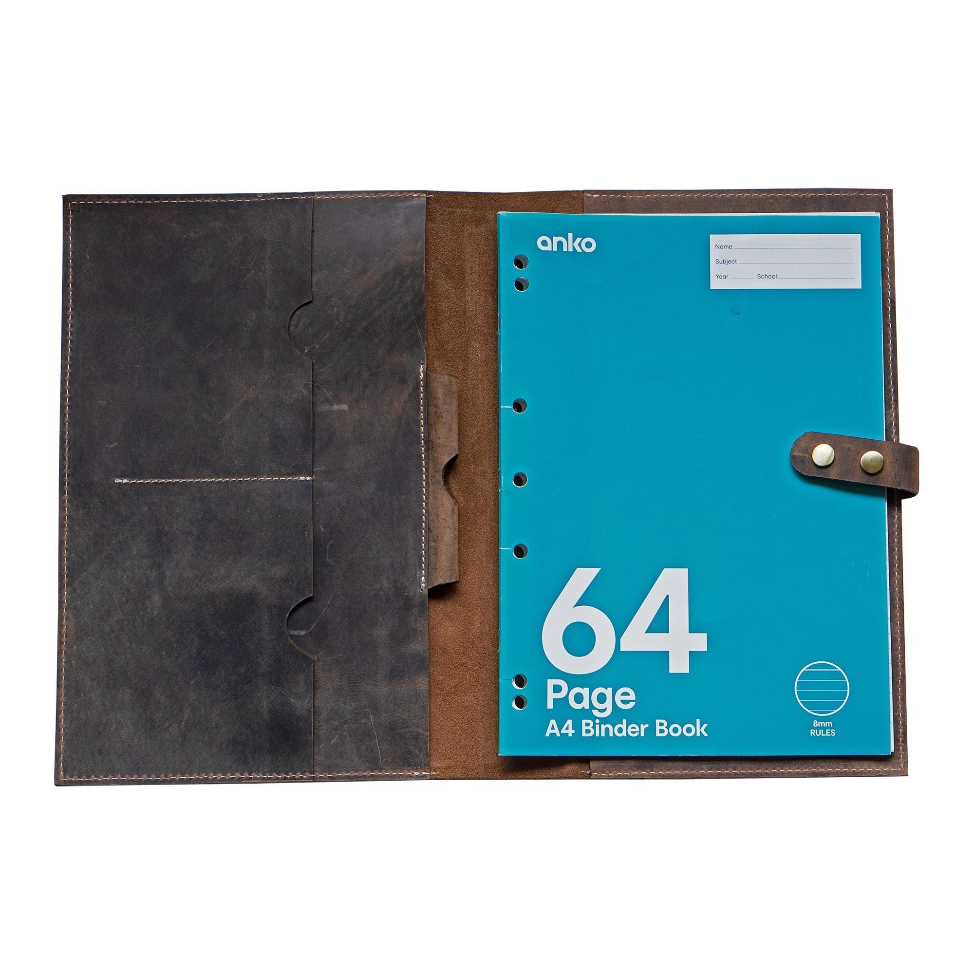 Leather A4 Notebook Cover - Oxford